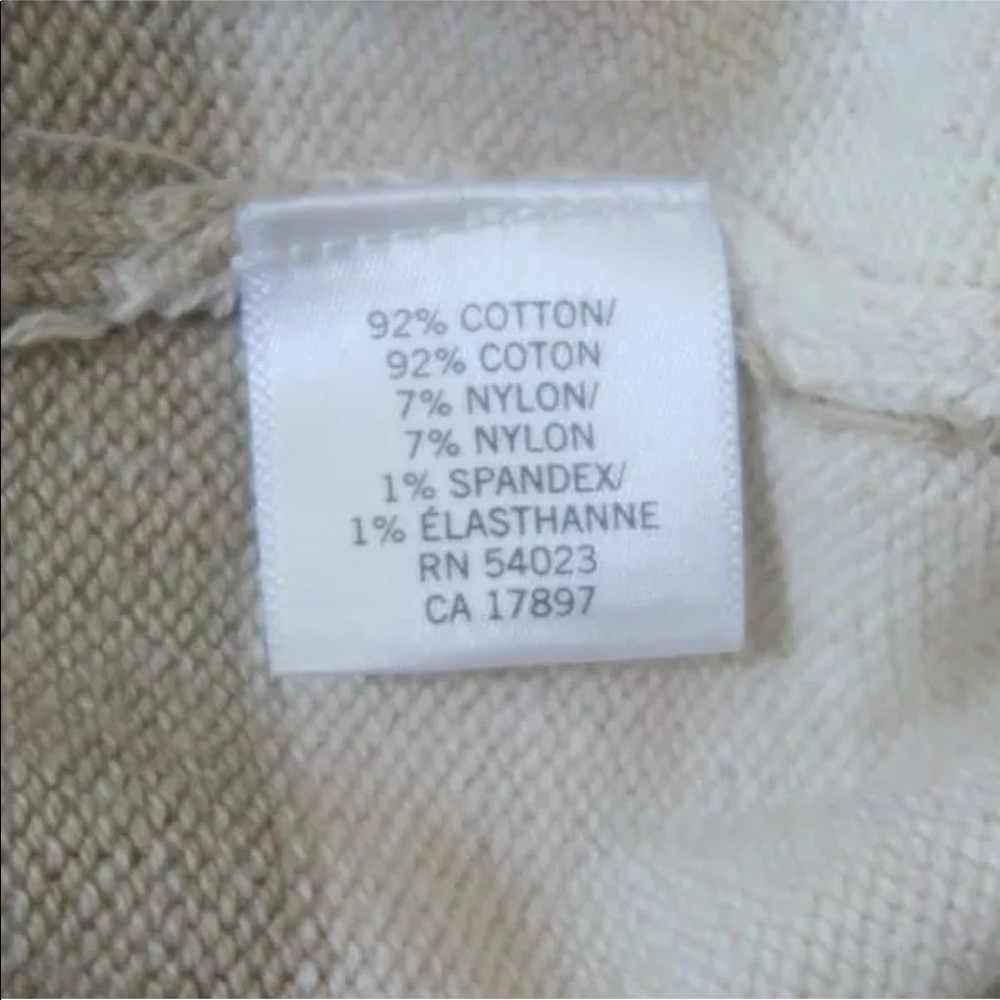 Banana republic striped tan white sweater size M - Picture 4 of 5